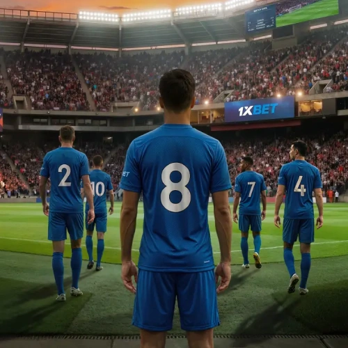Équipe de football vue de dos dans un stade rempli — France. Ligue 1 2026
