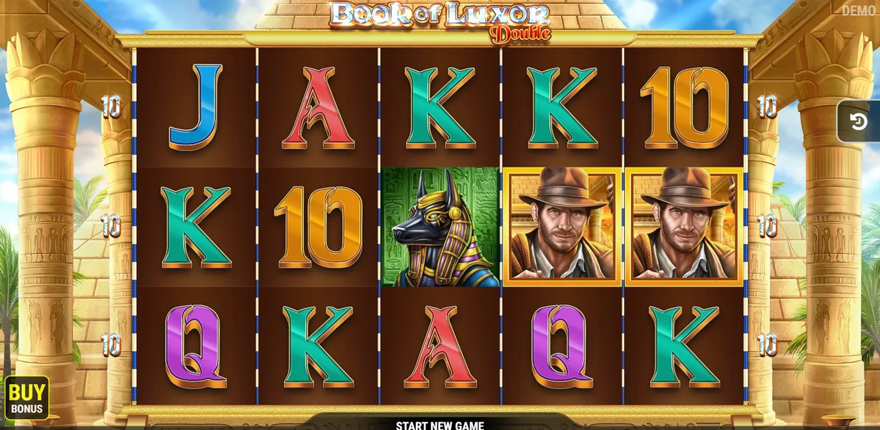 Book of Luxor Double - reels after a spin