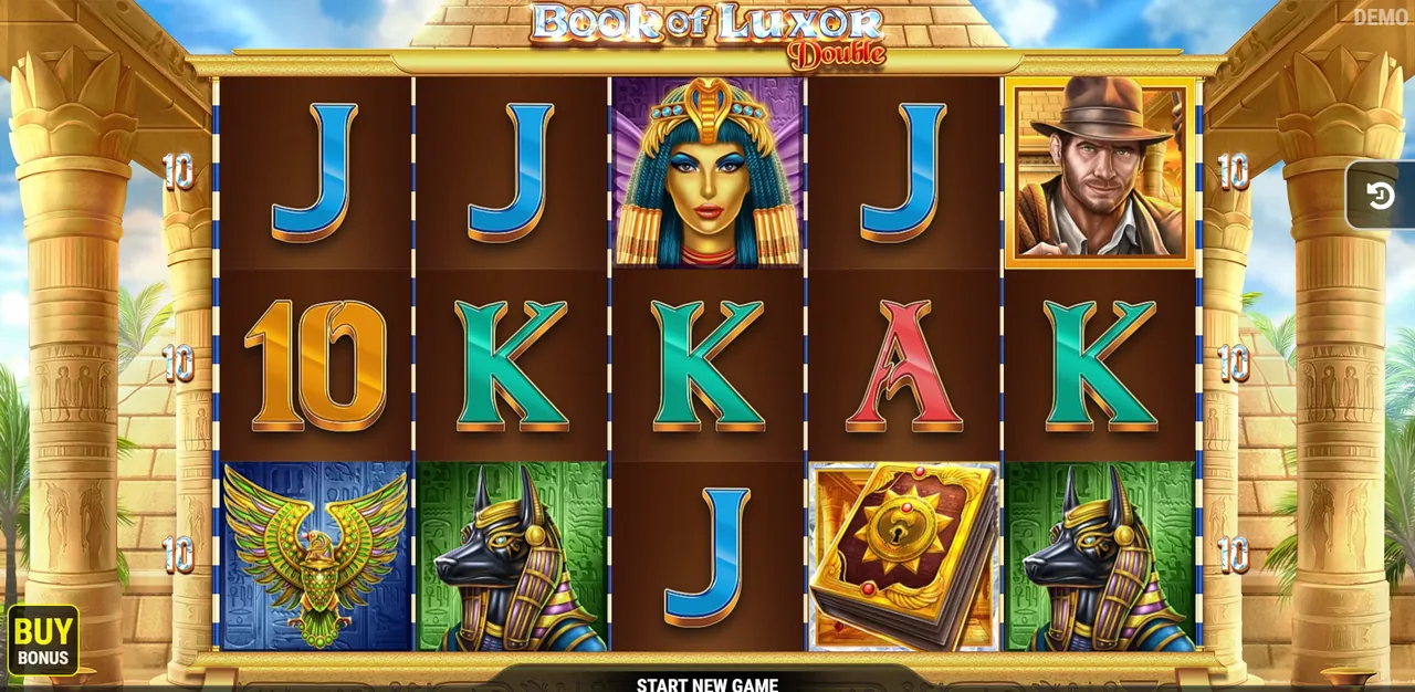 Book of Luxor Double - grid during play