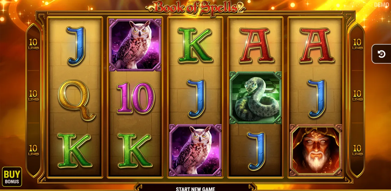 Book of Spells 2 - reels after a spin