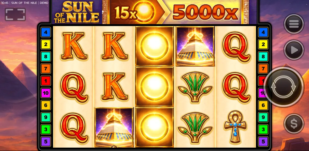 Sun Of The Nile - écran de jeu