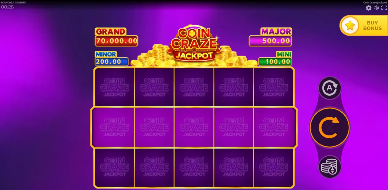 Coin Craze Jackpot - game screen