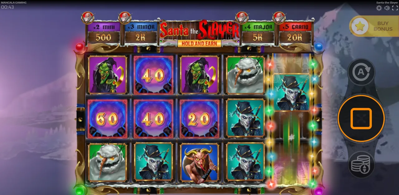 Santa the Slayer - grid during play
