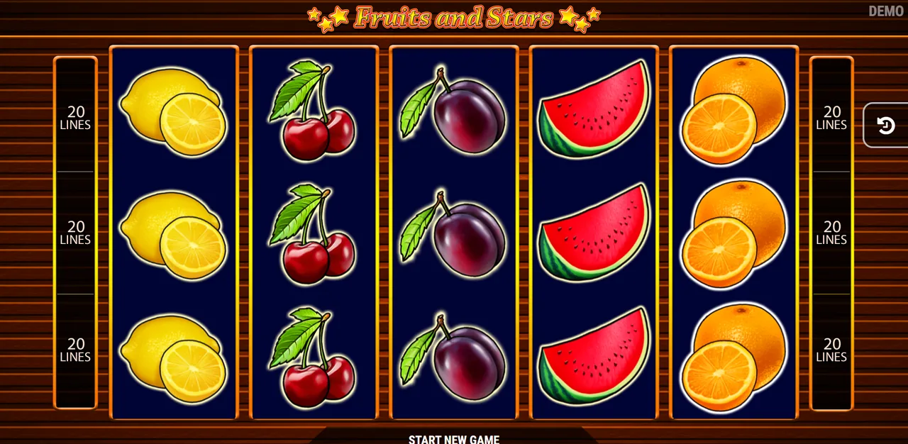 Fruits and Stars - شاشة اللعب