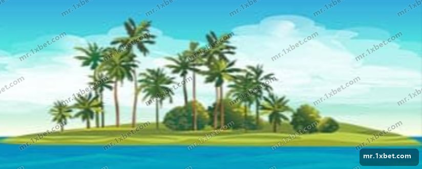 Island - the palm-covered island Robinson is heading for