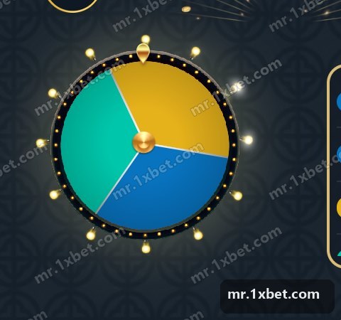 Jackpot Game - la roue partagée entre trois couleurs